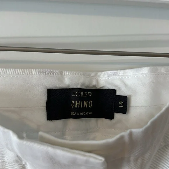 Women’s J.Crew White Chino Shorts, Size 10 - Picture 3 of 4